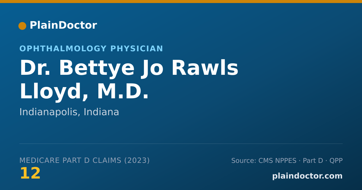 Shareable card for Bettye Jo Rawls Lloyd, M.D. - Ophthalmology Physician, Indianapolis, IN