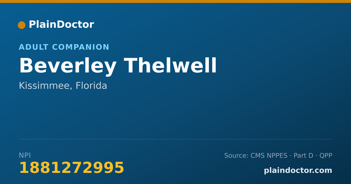 Shareable card for Beverley Thelwell - Adult Companion, Kissimmee, FL