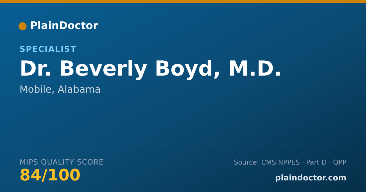 Shareable card for Beverly Boyd, M.D. - Specialist, Mobile, AL