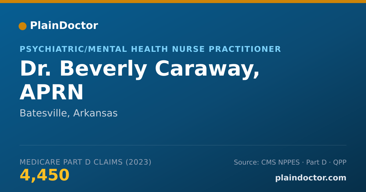 Shareable card for Beverly Caraway, APRN - Psychiatric/Mental Health Nurse Practitioner, Batesville, AR