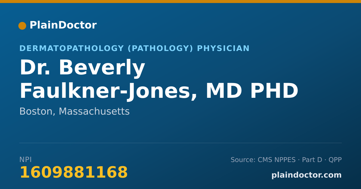 Shareable card for Beverly Faulkner-Jones, MD PHD - Dermatopathology (Pathology) Physician, Boston, MA