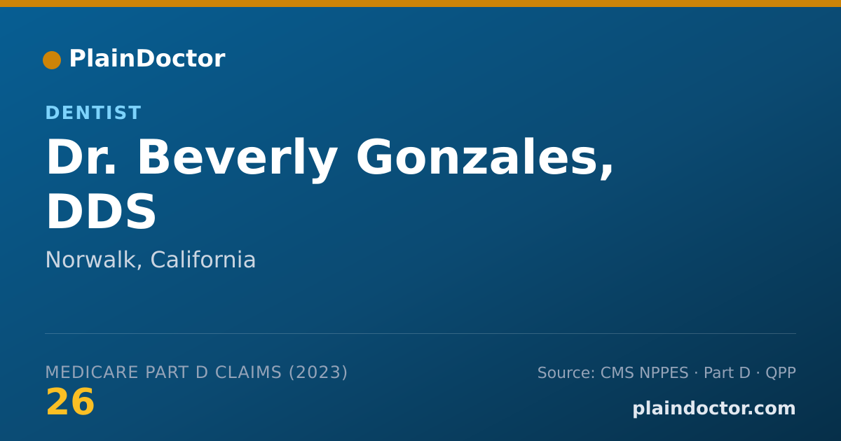 Shareable card for Beverly Gonzales, DDS - Dentist, Norwalk, CA