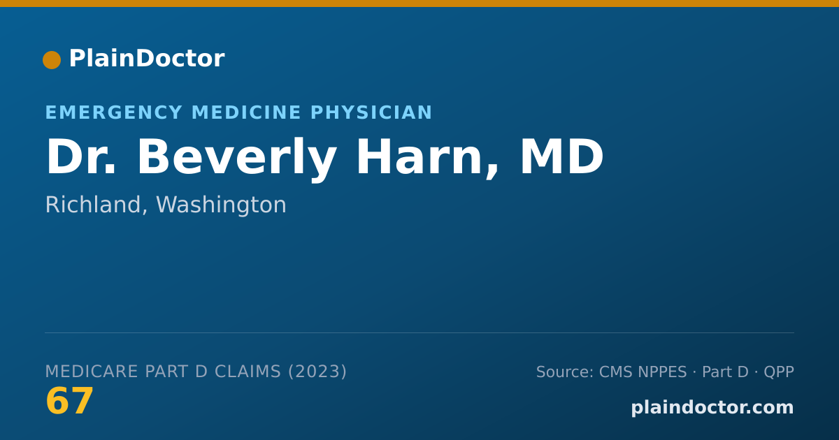 Shareable card for Beverly Harn, MD - Emergency Medicine Physician, Richland, WA