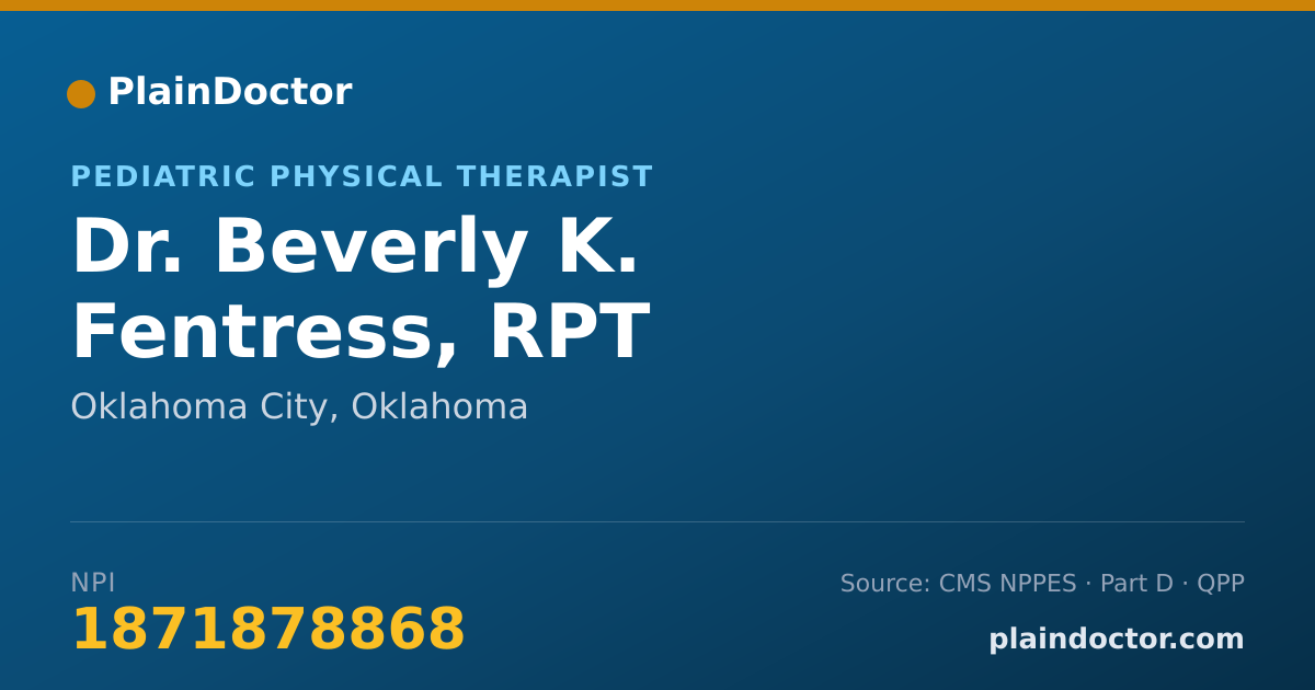 Shareable card for Beverly K. Fentress, RPT - Pediatric Physical Therapist, Oklahoma City, OK
