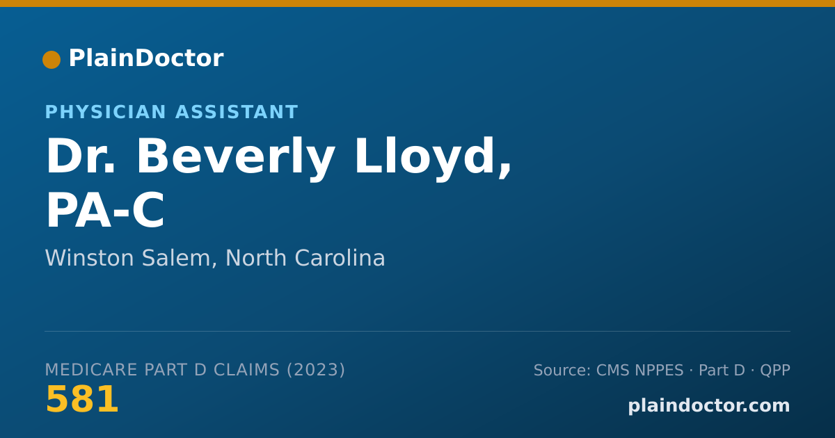 Shareable card for Beverly Lloyd, PA-C - Physician Assistant, Winston Salem, NC