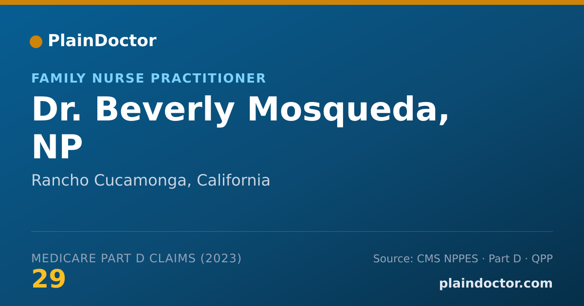 Shareable card for Beverly Mosqueda, NP - Family Nurse Practitioner, Rancho Cucamonga, CA