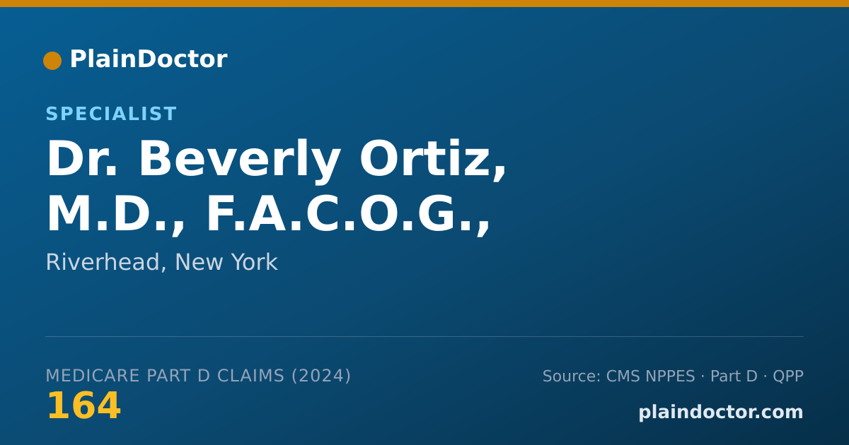 Shareable card for Beverly Ortiz, M.D., F.A.C.O.G., - Gynecologic Oncology Physician, Riverhead, NY