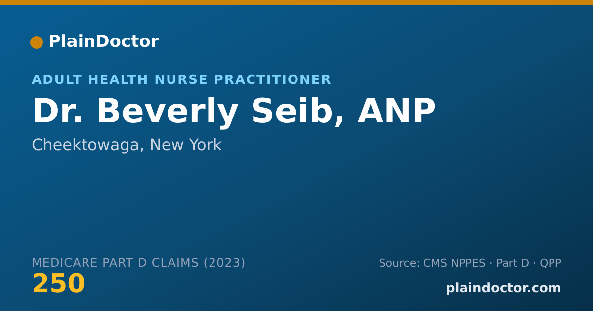 Shareable card for Beverly Seib, ANP - Adult Health Nurse Practitioner, Cheektowaga, NY
