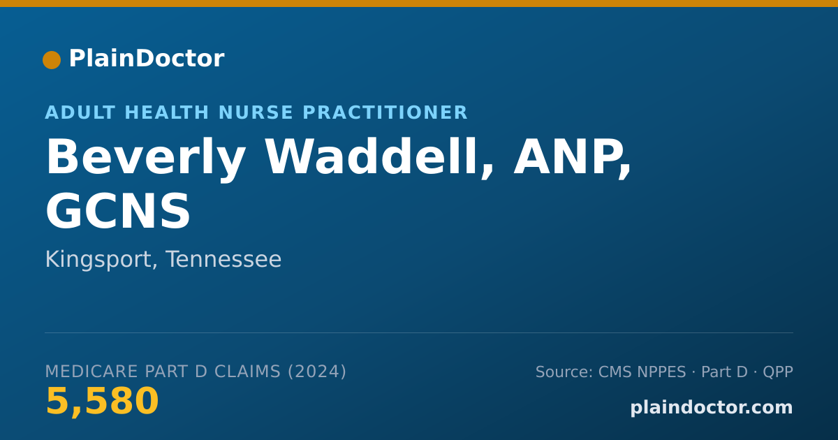 Shareable card for Beverly Waddell, ANP, GCNS - Gerontology Clinical Nurse Specialist, Kingsport, TN