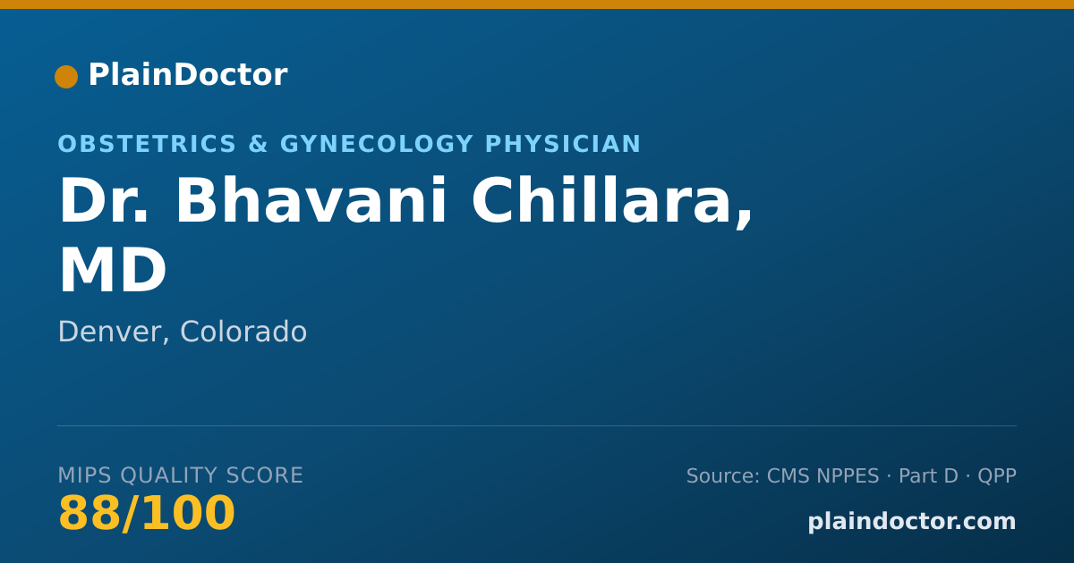 Shareable card for Bhavani Chillara, MD - Obstetrics & Gynecology Physician, Denver, CO