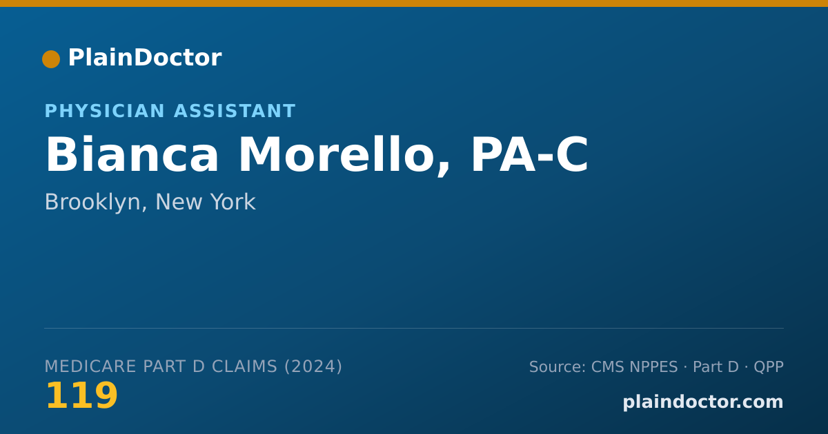 Shareable card for Bianca Morello, PA-C - Physician Assistant, Brooklyn, NY