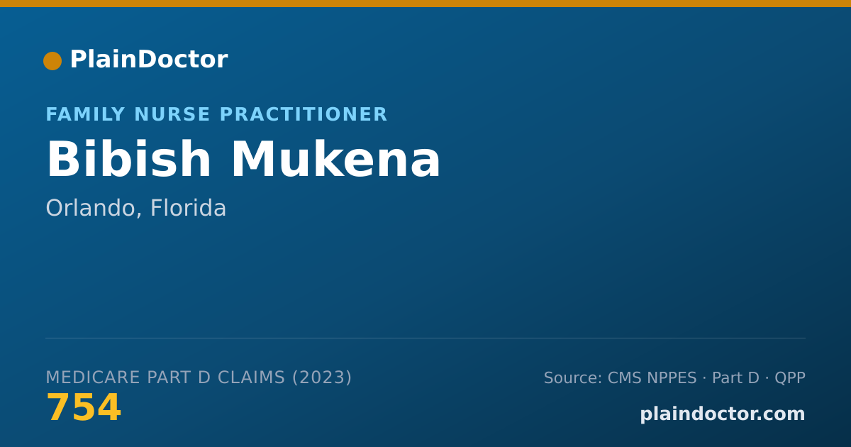 Shareable card for Bibish Mukena - Family Nurse Practitioner, Orlando, FL