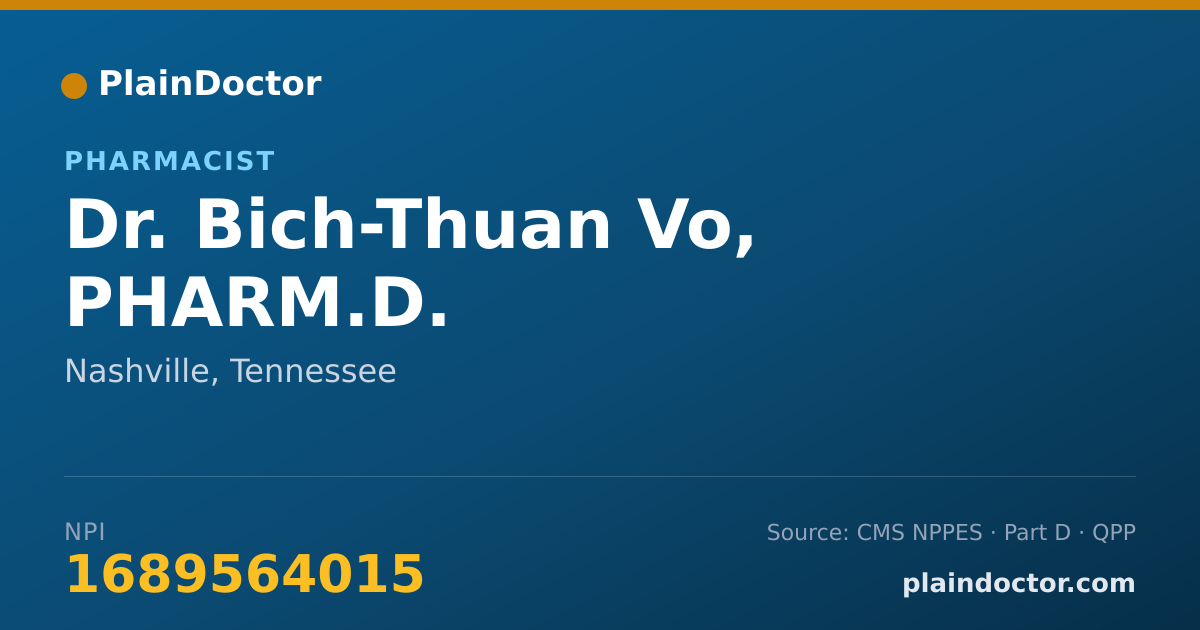 Shareable card for Bich-Thuan Vo, PHARM.D. - Pharmacist, Nashville, TN