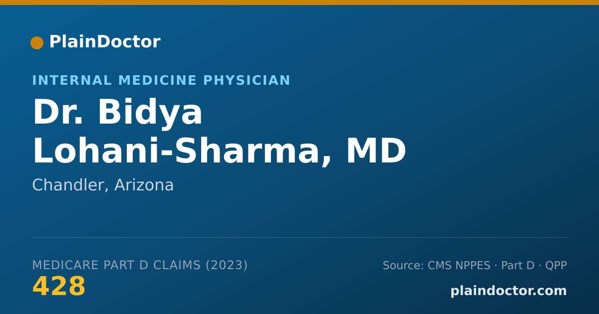 Shareable card for Bidya Lohani-Sharma, MD - Internal Medicine Physician, Chandler, AZ