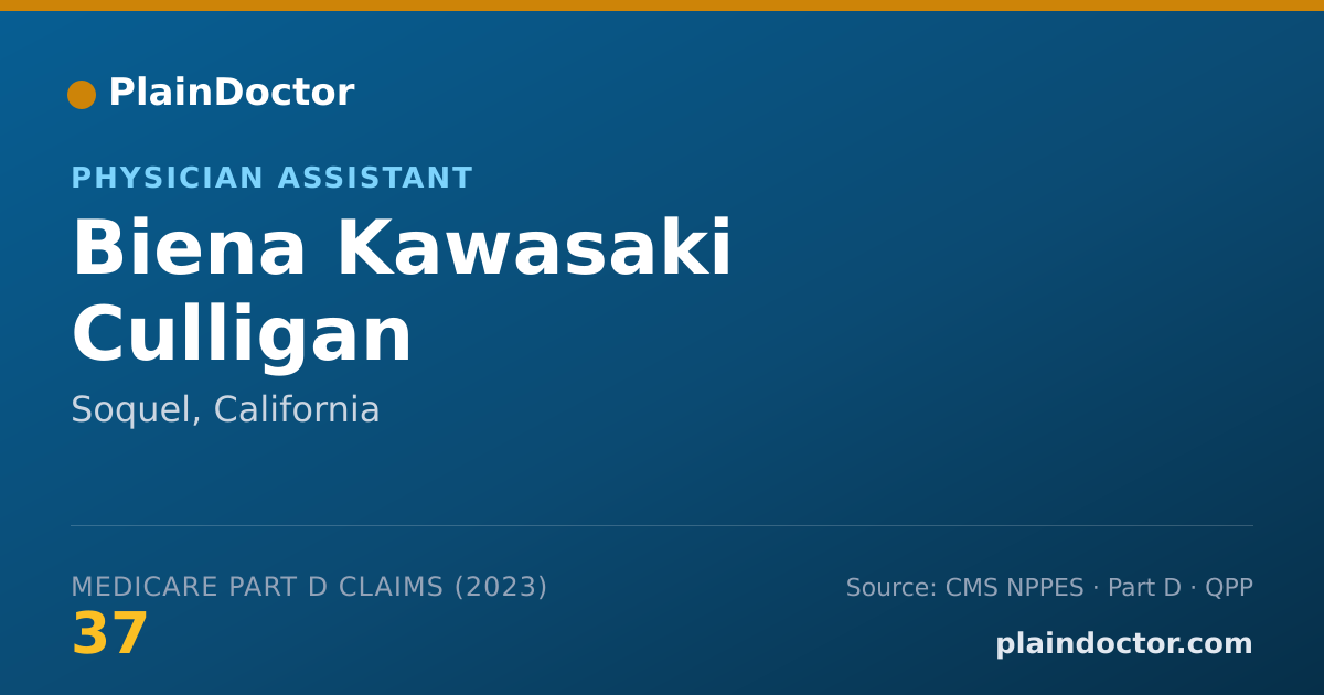 Shareable card for Biena Kawasaki Culligan - Physician Assistant, Soquel, CA
