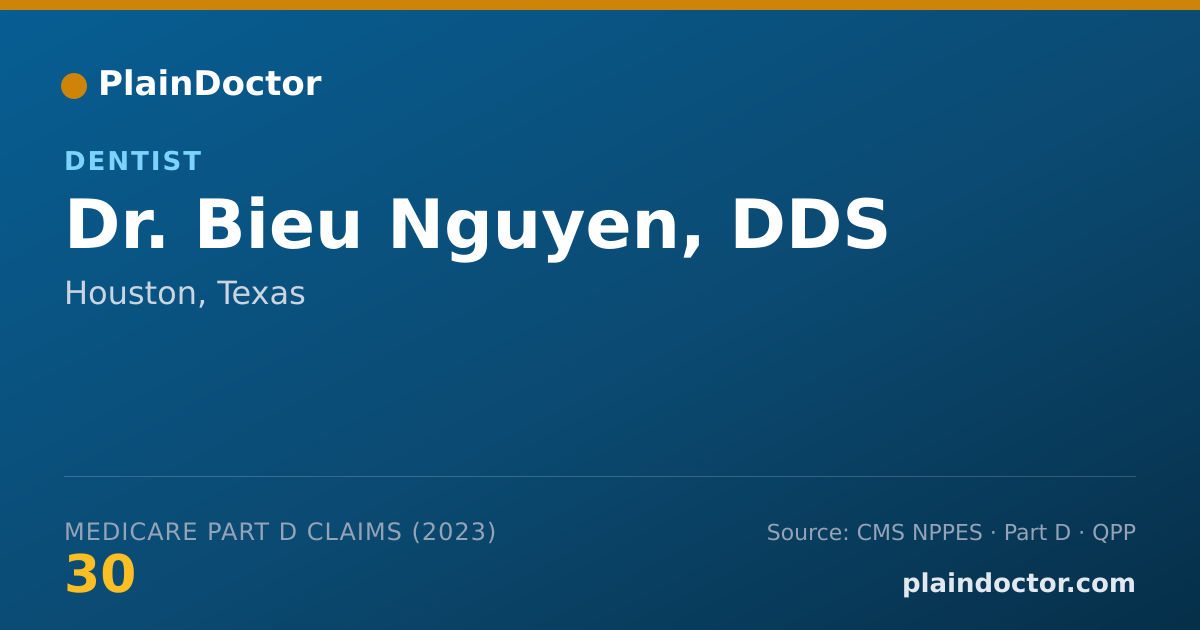 Shareable card for Bieu Nguyen, DDS - Dentist, Houston, TX