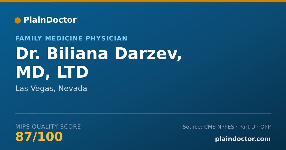 Shareable card for Biliana Darzev, MD, LTD - Family Medicine Physician, Las Vegas, NV