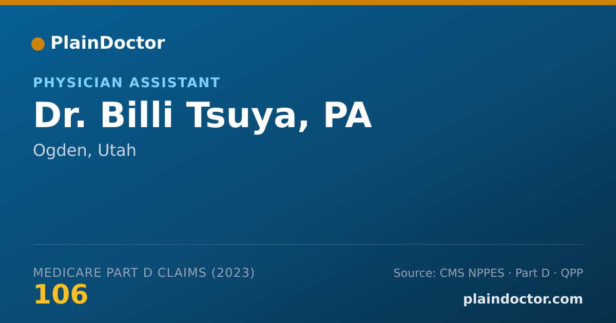 Shareable card for Billi Tsuya, PA - Physician Assistant, Ogden, UT