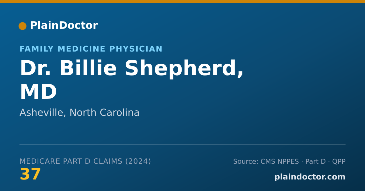 Shareable card for Billie Shepherd, MD - Family Medicine Physician, Asheville, NC