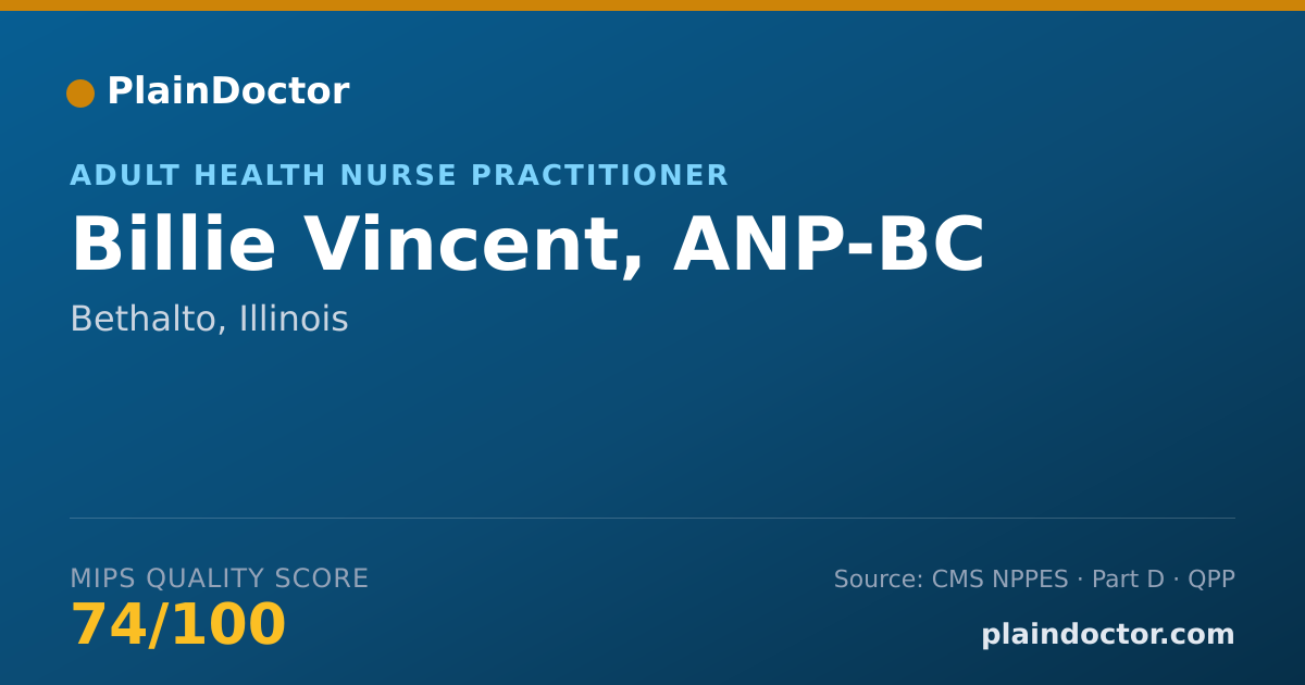 Shareable card for Billie Vincent, ANP-BC - Adult Health Nurse Practitioner, Bethalto, IL