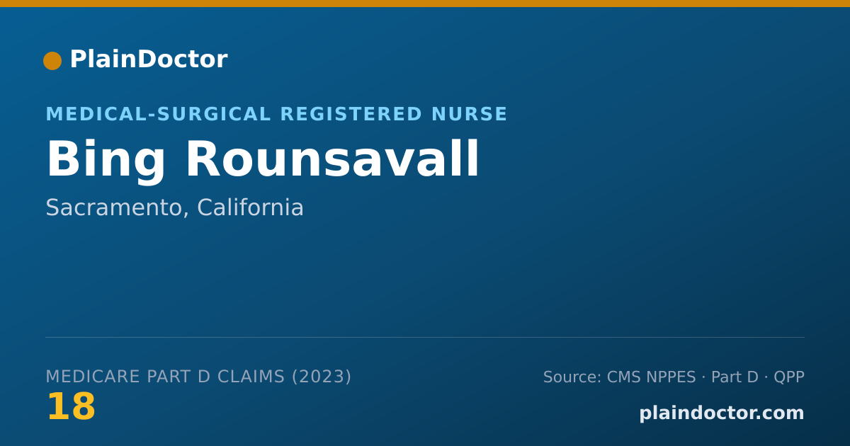 Shareable card for Bing Rounsavall - Medical-Surgical Registered Nurse, Sacramento, CA