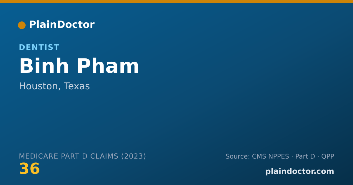 Shareable card for Binh Pham - Dentist, Houston, TX