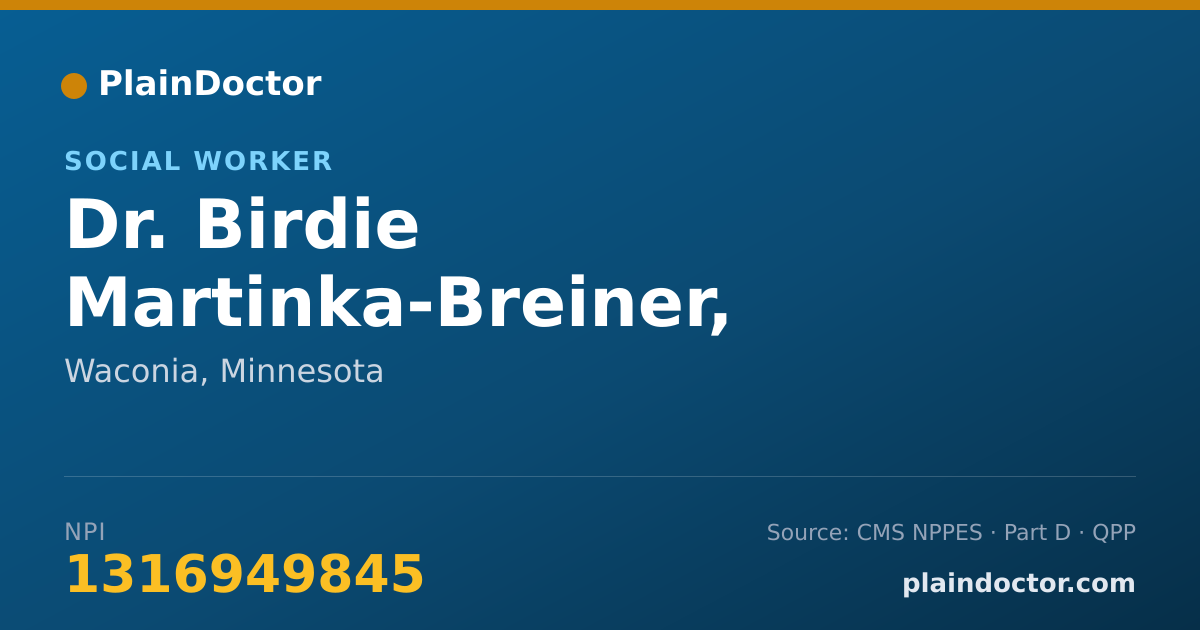 Shareable card for Birdie Martinka-Breiner, LICSW - Social Worker, Waconia, MN