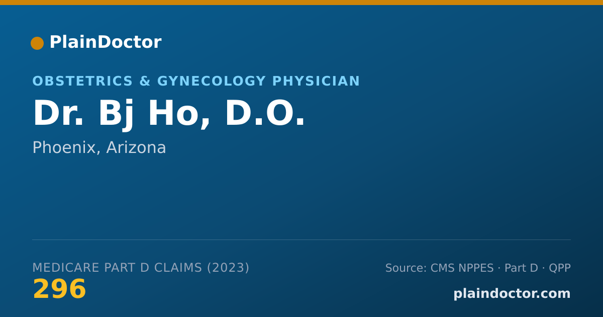 Shareable card for Bj Ho, D.O. - Obstetrics & Gynecology Physician, Phoenix, AZ