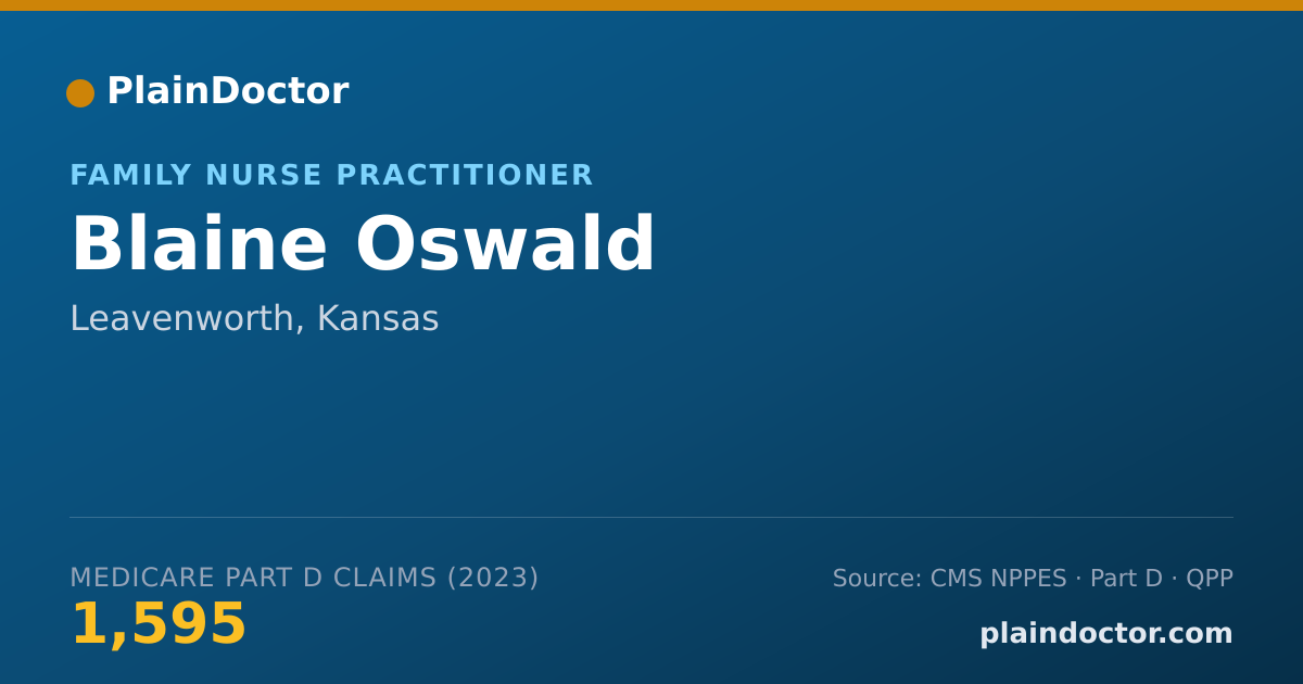 Shareable card for Blaine Oswald - Family Nurse Practitioner, Leavenworth, KS