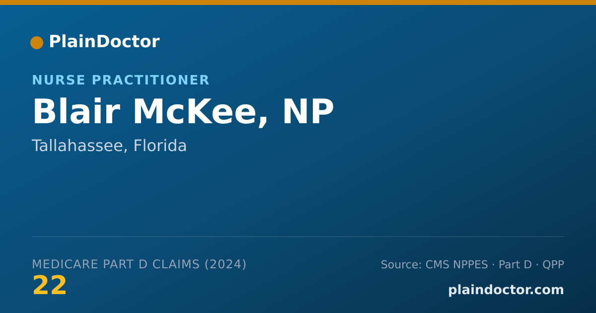 Shareable card for Blair McKee, NP - Nurse Practitioner, Tallahassee, FL