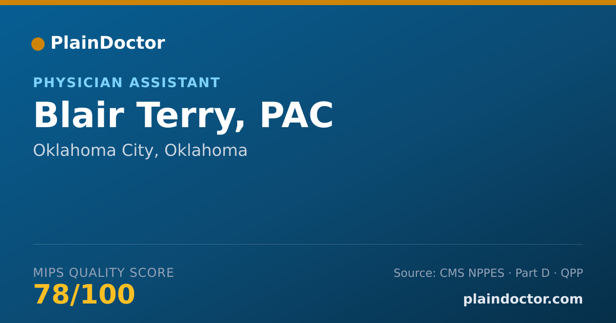 Shareable card for Blair Terry, PAC - Physician Assistant, Oklahoma City, OK
