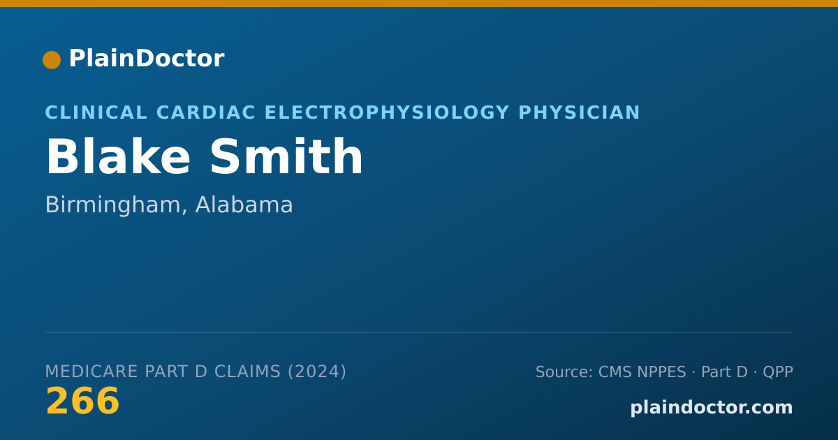 Shareable card for Blake Smith - Clinical Cardiac Electrophysiology Physician, Birmingham, AL