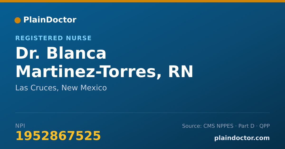 Shareable card for Blanca Martinez-Torres, RN - Registered Nurse, Las Cruces, NM