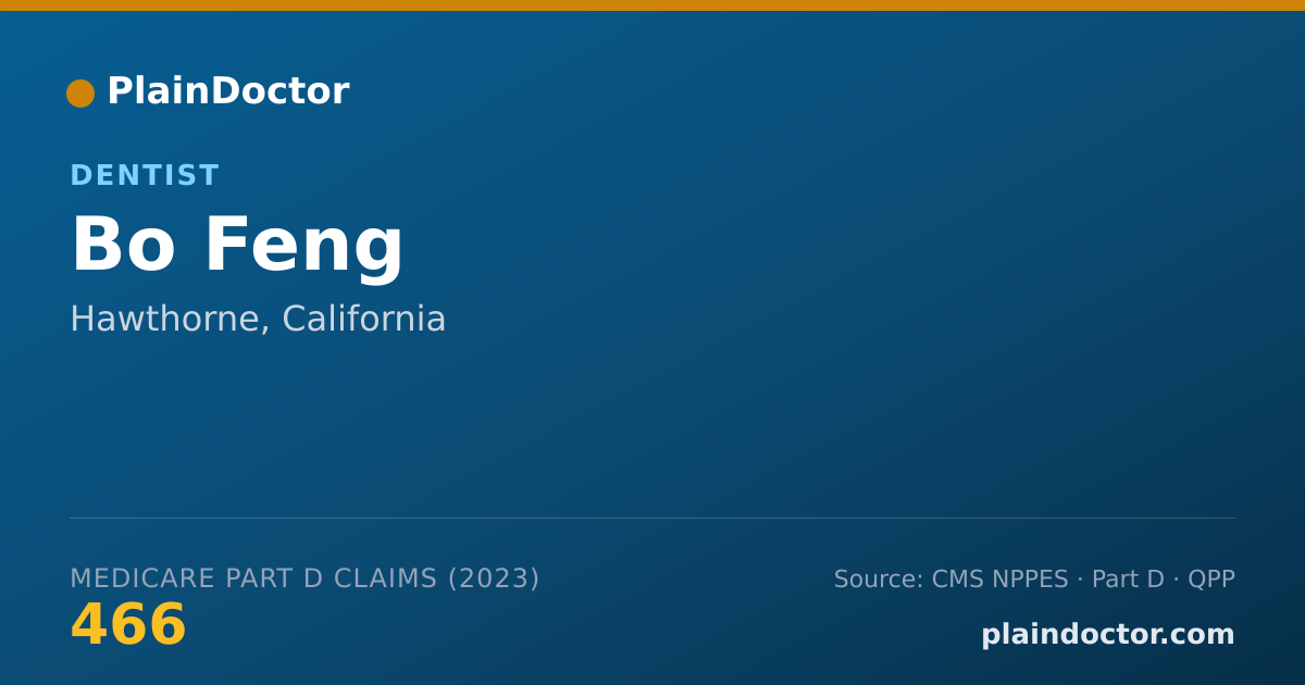 Shareable card for Bo Feng - Dentist, Hawthorne, CA