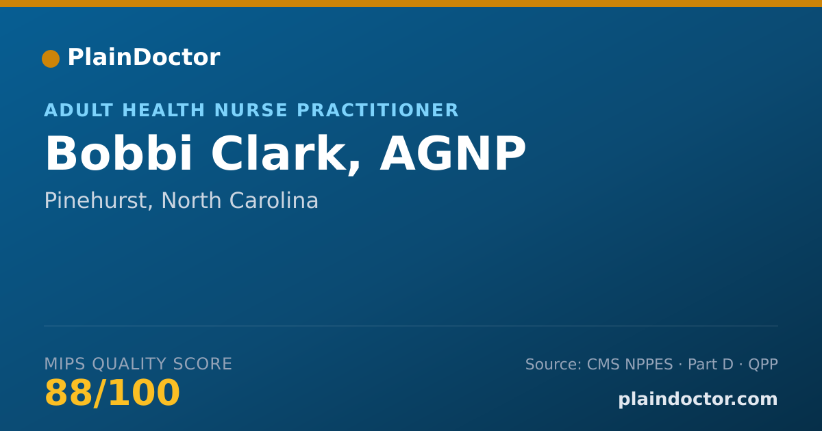 Shareable card for Bobbi Clark, AGNP - Adult Health Nurse Practitioner, Pinehurst, NC