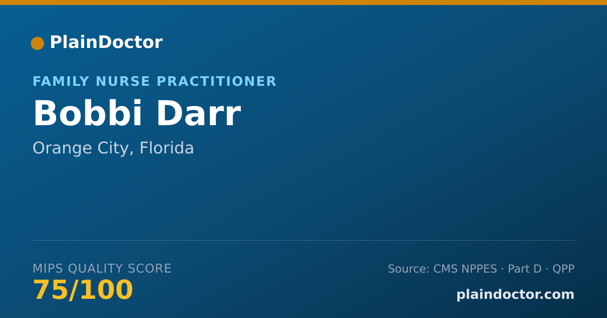 Shareable card for Bobbi Darr - Family Nurse Practitioner, Orange City, FL