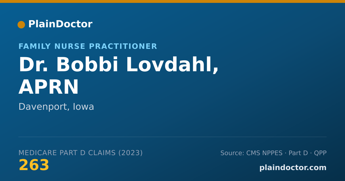 Shareable card for Bobbi Lovdahl, APRN - Family Nurse Practitioner, Davenport, IA