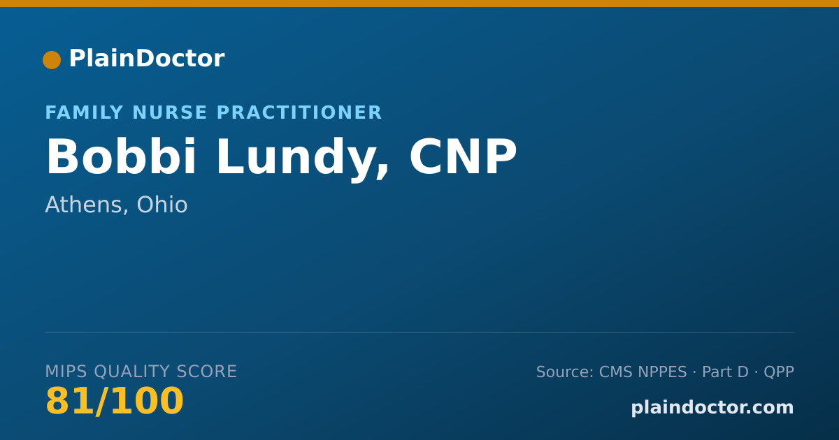 Shareable card for Bobbi Lundy, CNP - Family Nurse Practitioner, Athens, OH