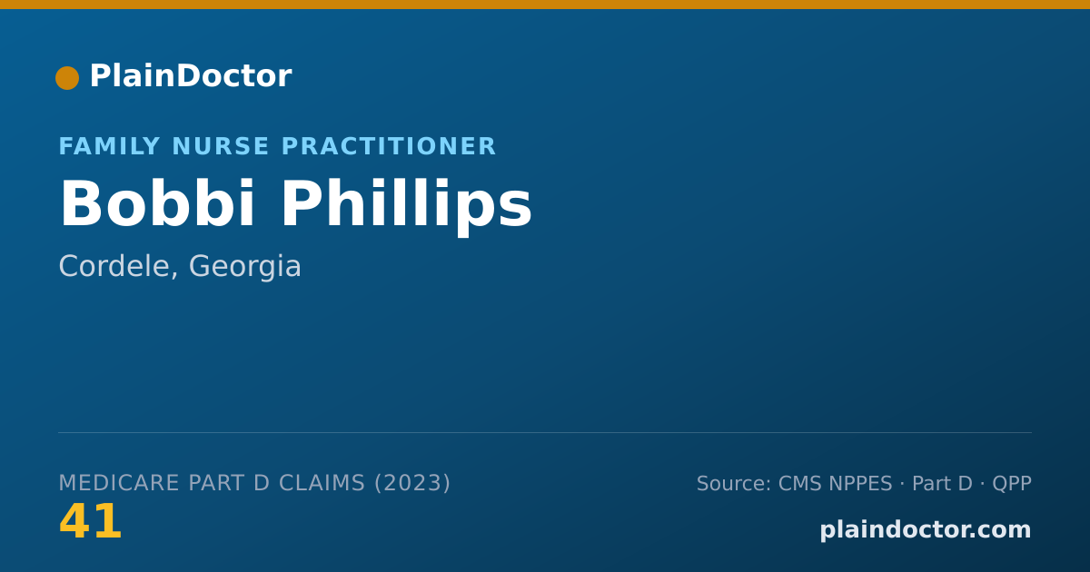 Shareable card for Bobbi Phillips - Family Nurse Practitioner, Cordele, GA