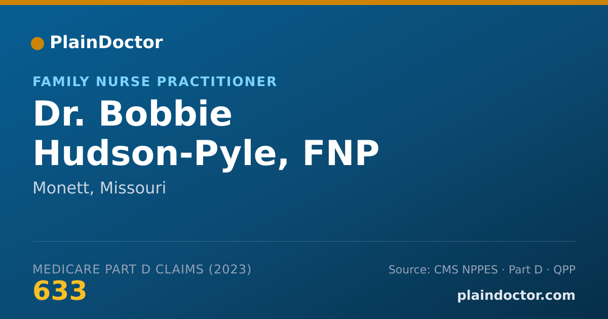Shareable card for Bobbie Hudson-Pyle, FNP - Family Nurse Practitioner, Monett, MO