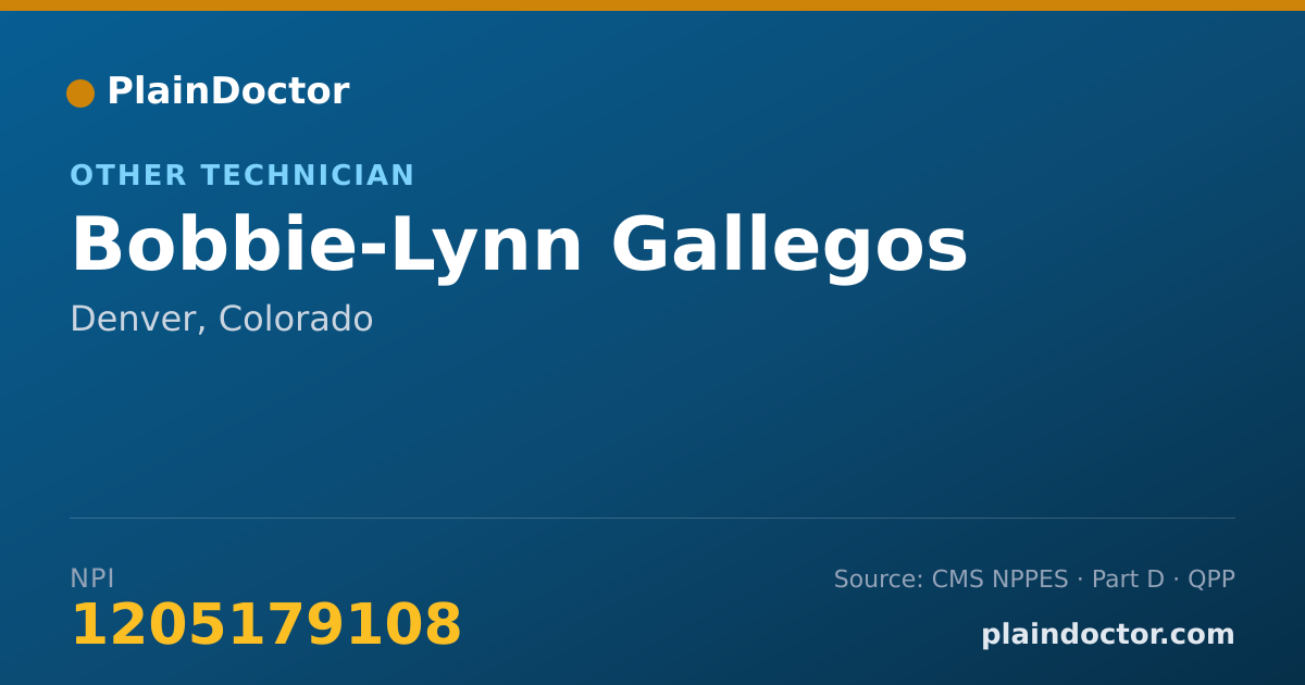 Shareable card for Bobbie-Lynn Gallegos - Other Technician, Denver, CO