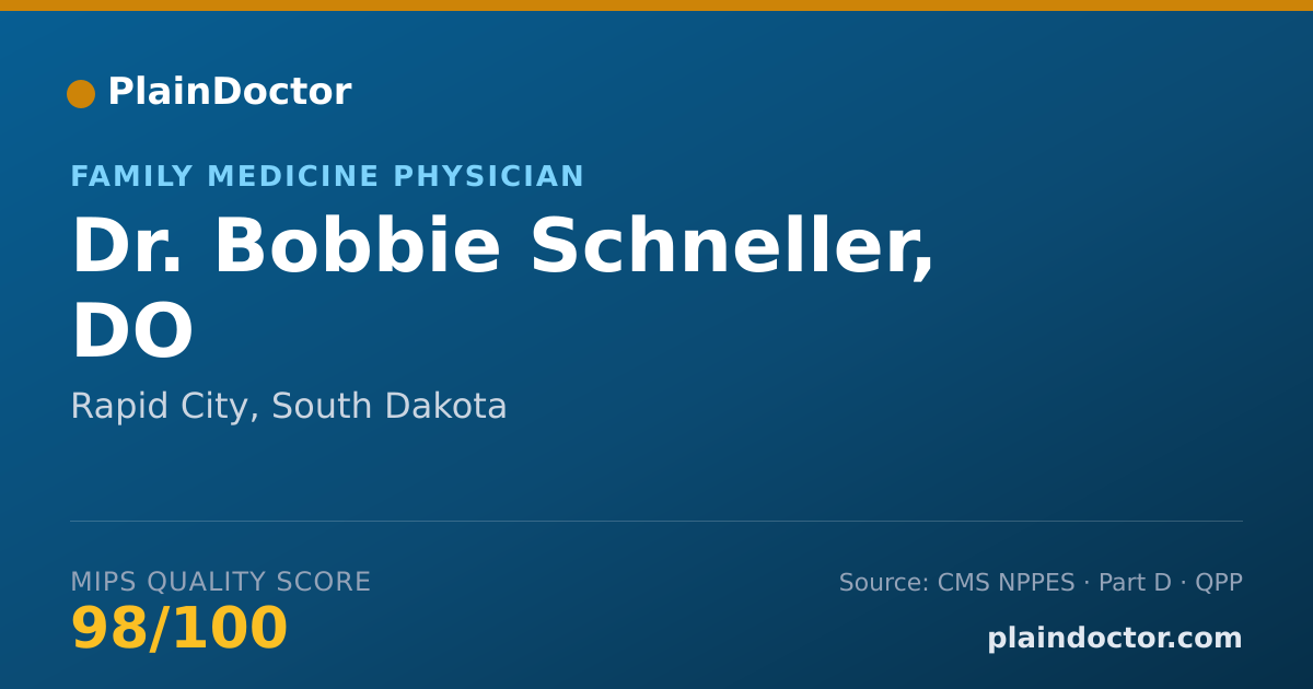 Shareable card for Bobbie Schneller, DO - Family Medicine Physician, Rapid City, SD