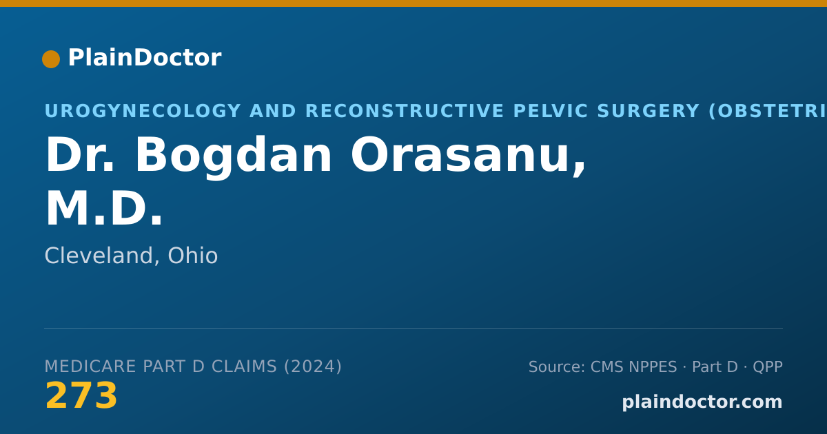 Shareable card for Bogdan Orasanu, M.D. - Urogynecology and Reconstructive Pelvic Surgery (Obstetrics & Gynecology) Physician, Cleveland, OH