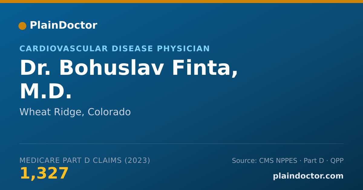 Shareable card for Bohuslav Finta, M.D. - Cardiovascular Disease Physician, Wheat Ridge, CO