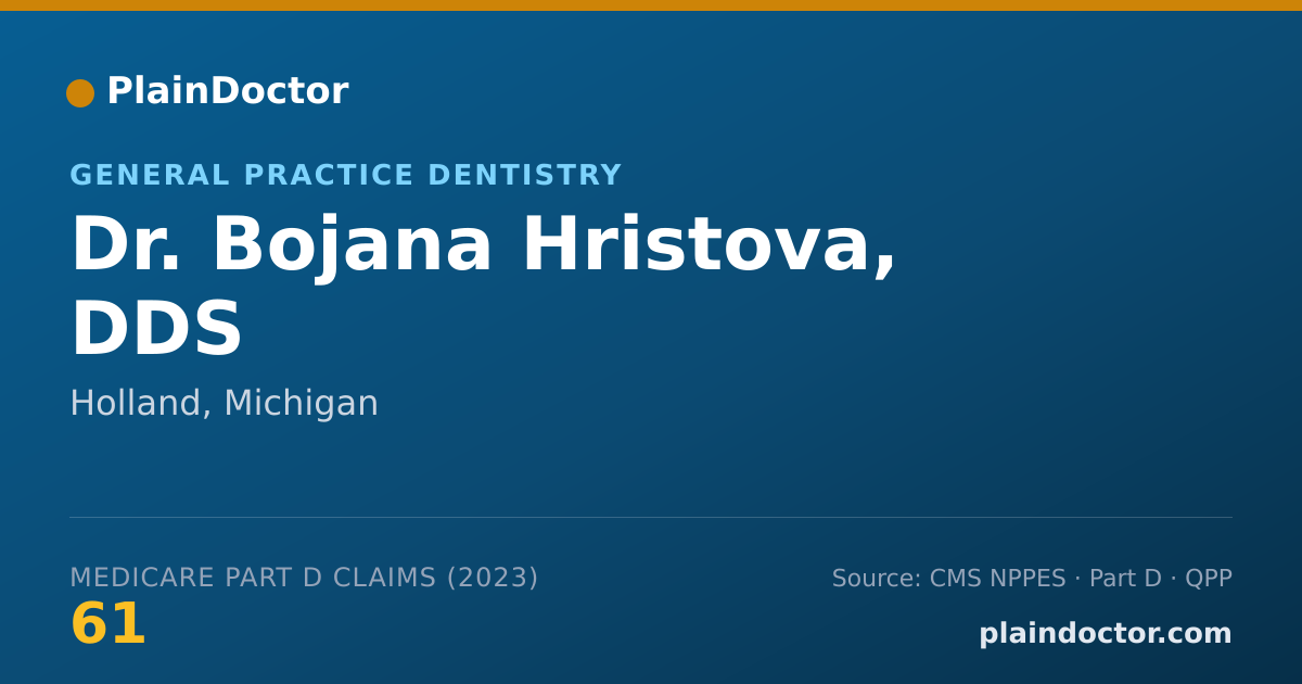 Shareable card for Bojana Hristova, DDS - General Practice Dentistry, Holland, MI