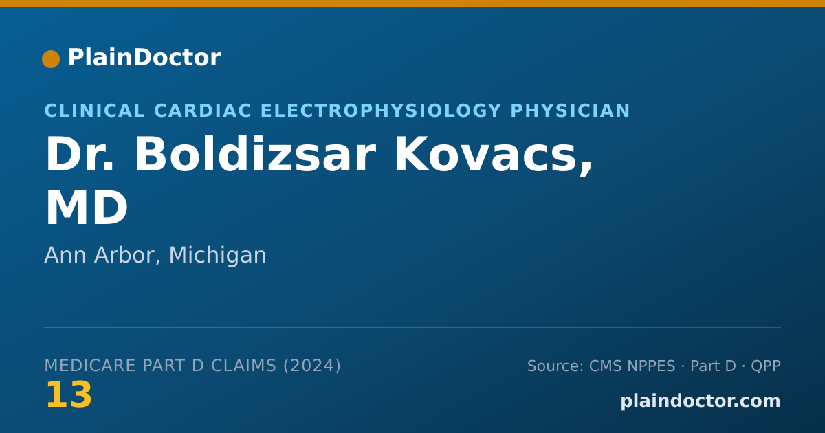 Shareable card for Boldizsar Kovacs, MD - Clinical Cardiac Electrophysiology Physician, Ann Arbor, MI