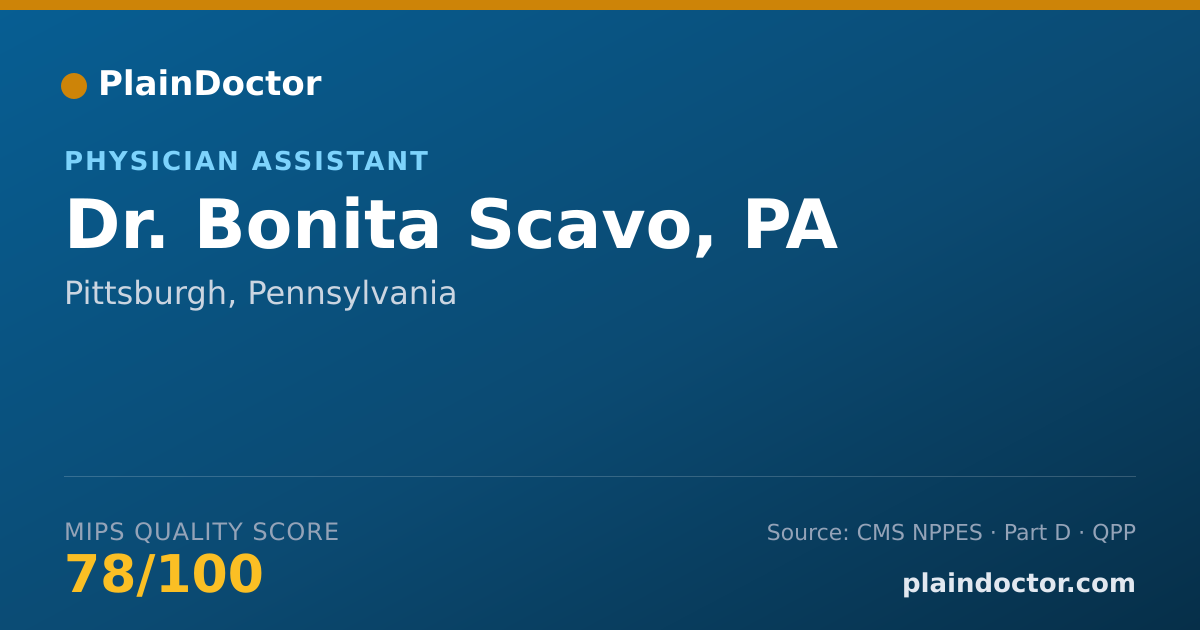 Shareable card for Bonita Scavo, PA - Physician Assistant, Pittsburgh, PA