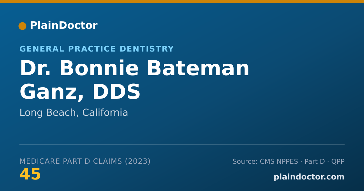 Shareable card for Bonnie Bateman Ganz, DDS - General Practice Dentistry, Long Beach, CA