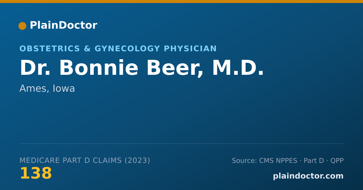 Shareable card for Bonnie Beer, M.D. - Obstetrics & Gynecology Physician, Ames, IA