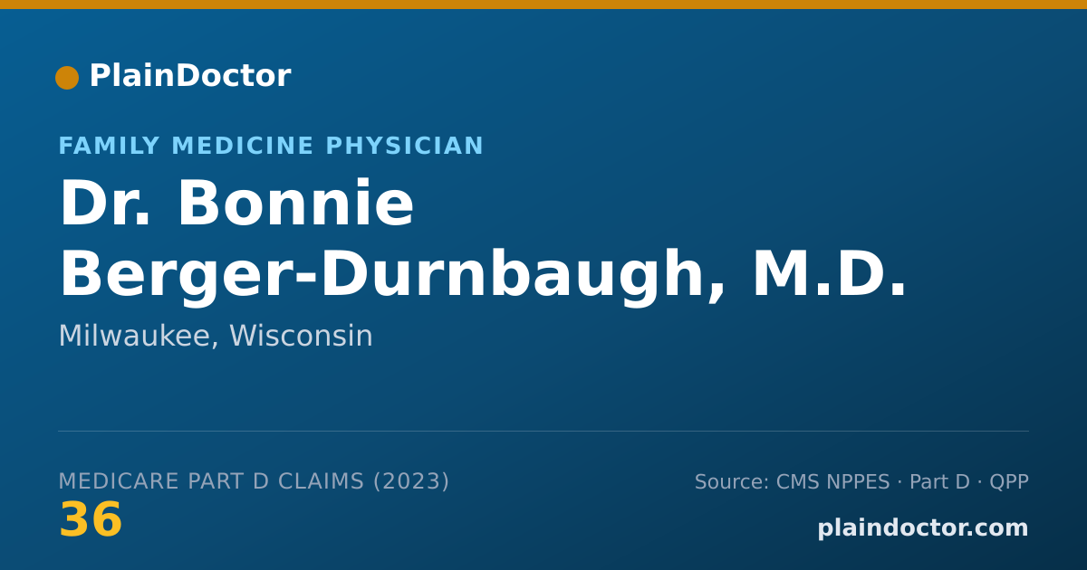 Shareable card for Bonnie Berger-Durnbaugh, M.D. - Family Medicine Physician, Milwaukee, WI